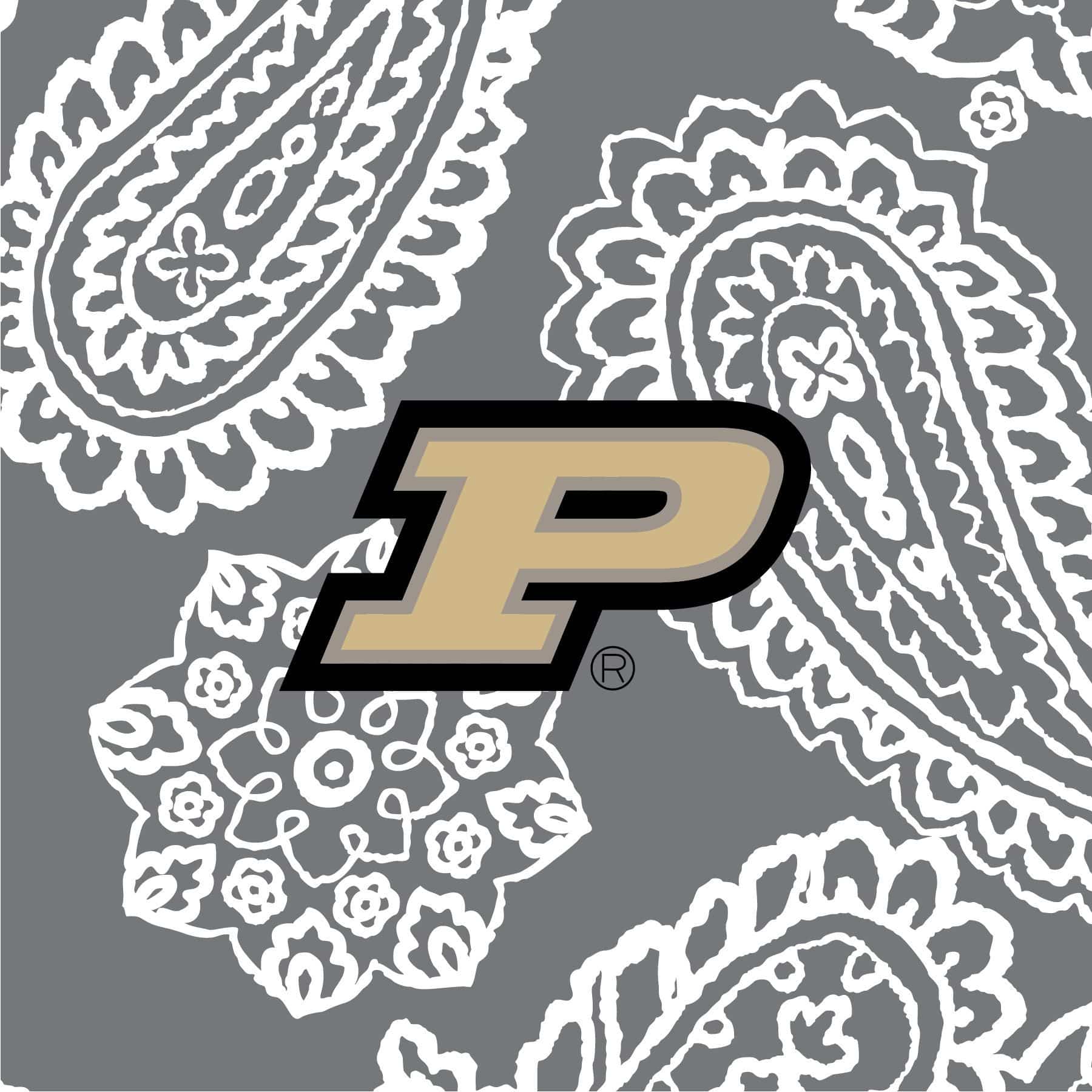 Collegiate Triple Zip Hipster Crossbody Bag Gray/white bandana with purdue university logo in Cotton - Image 2