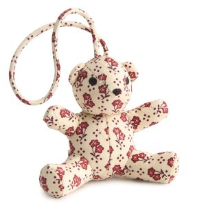 Bitty Bear Bag Charm Rachel ditsy in Premium cotton