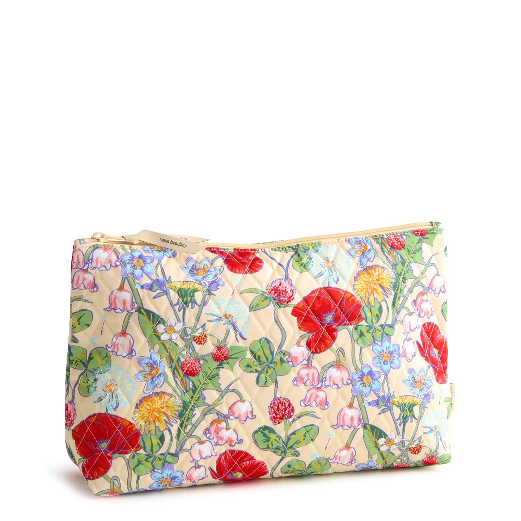 Large Pouch All the pretty wildflowers in Premium cotton