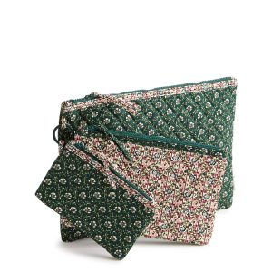3 Pouch Organizer Set Mistletoe lattice in Premium cotton