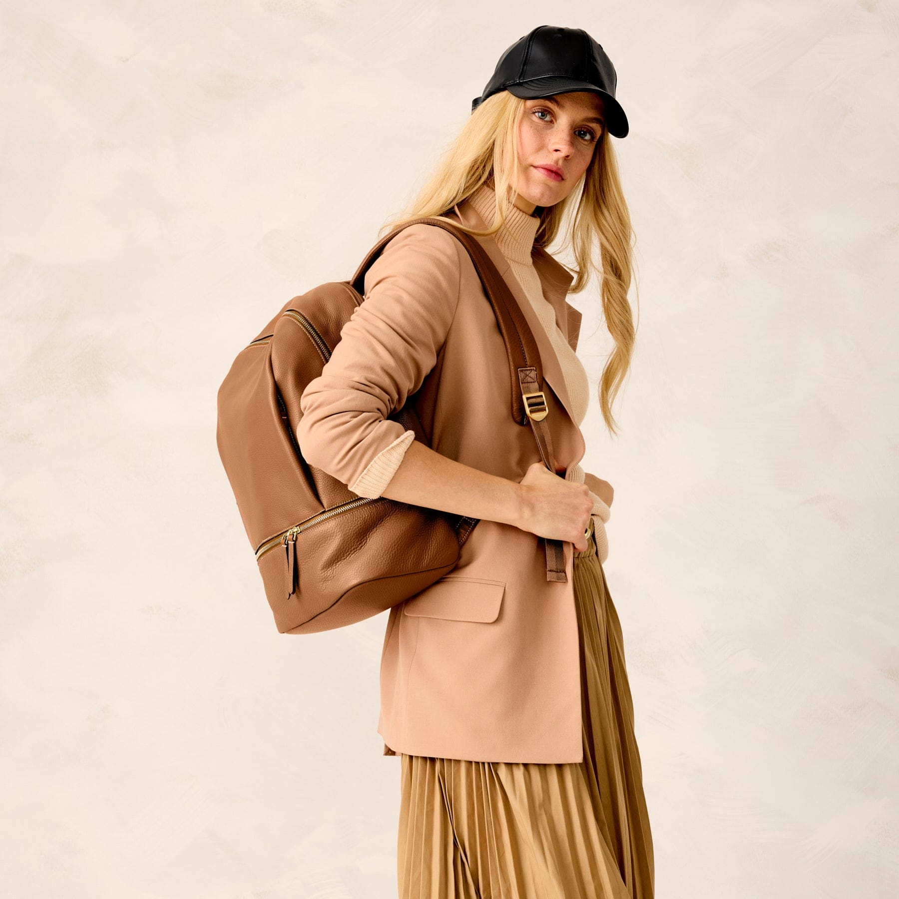 Chancery Backpack Roasted Pecan in Leather - Image 2