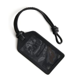 Luggage Tag Moonless Night in Leather