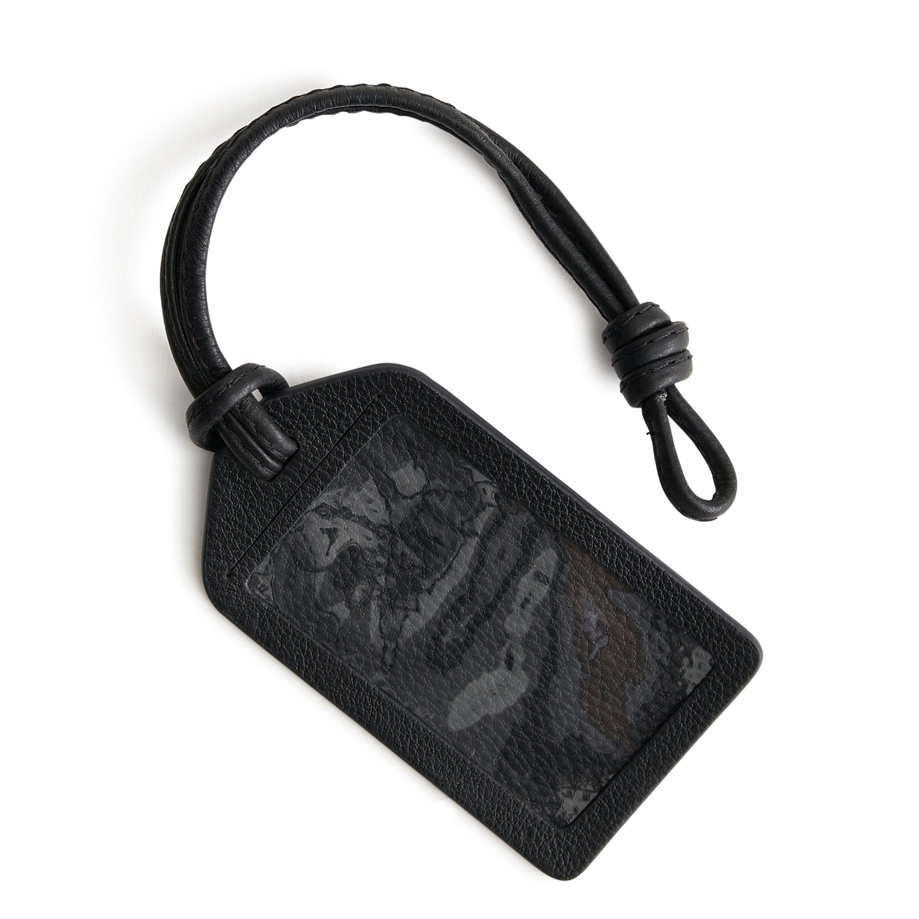 Luggage Tag Moonless Night in Leather
