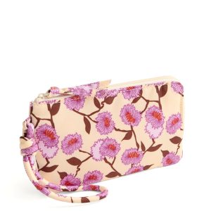 Zip Wristlet Stripey buttons in Nylon