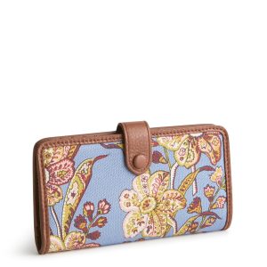 Tab Wallet Begonia fields in Oxford canvas