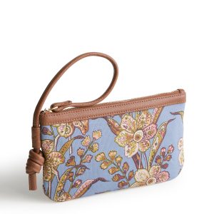 Knotted Wristlet Begonia fields in Oxford canvas