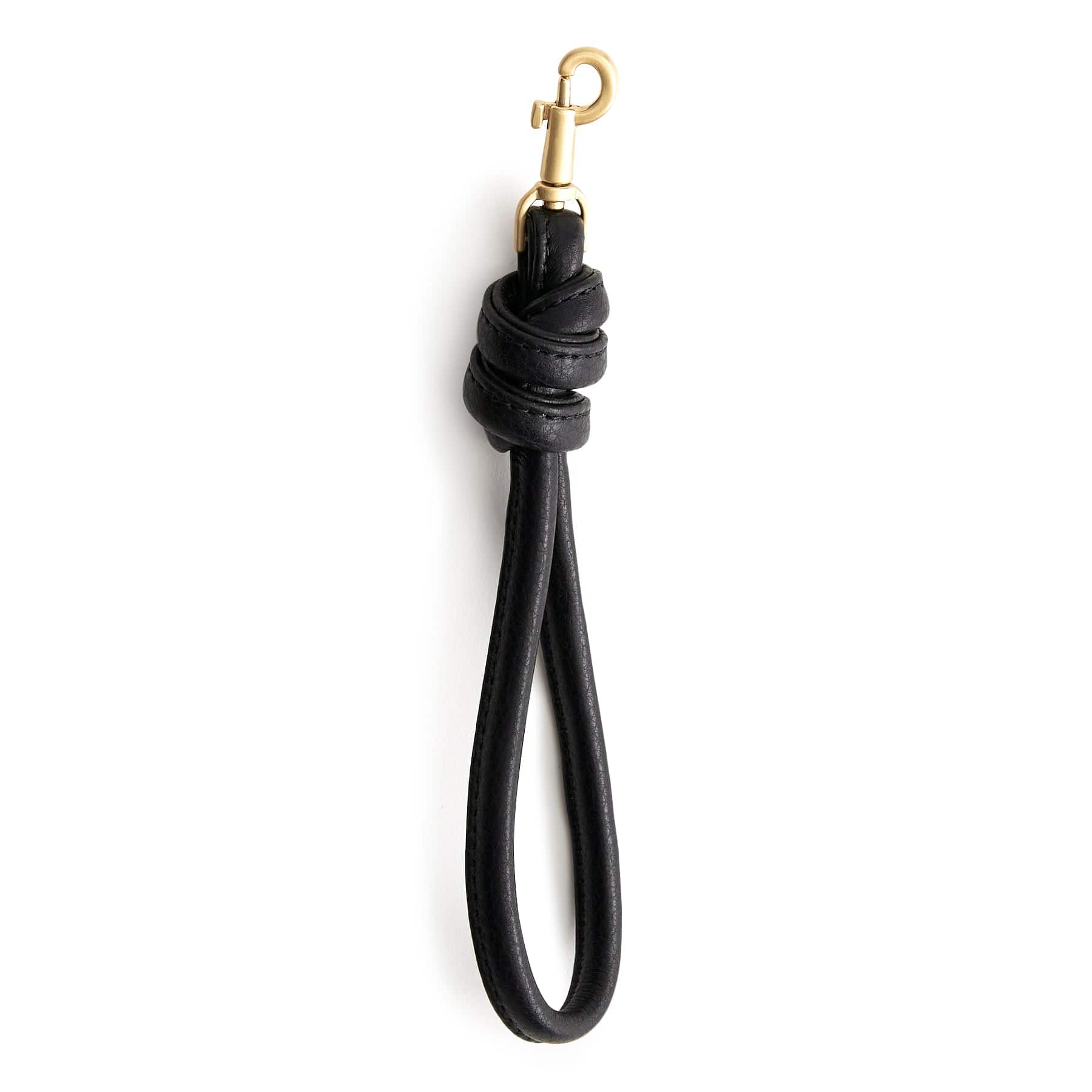 Knotted Key Chain Moonless Night in Leather