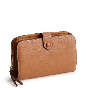 Large Tab Wallet Roasted Pecan in Leather