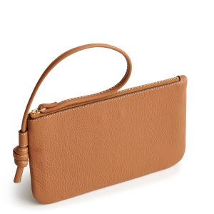 Knotted Wristlet Roasted Pecan in Leather