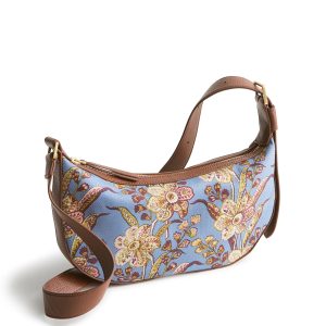 Springbrook Sling Crossbody Begonia fields in Oxford canvas