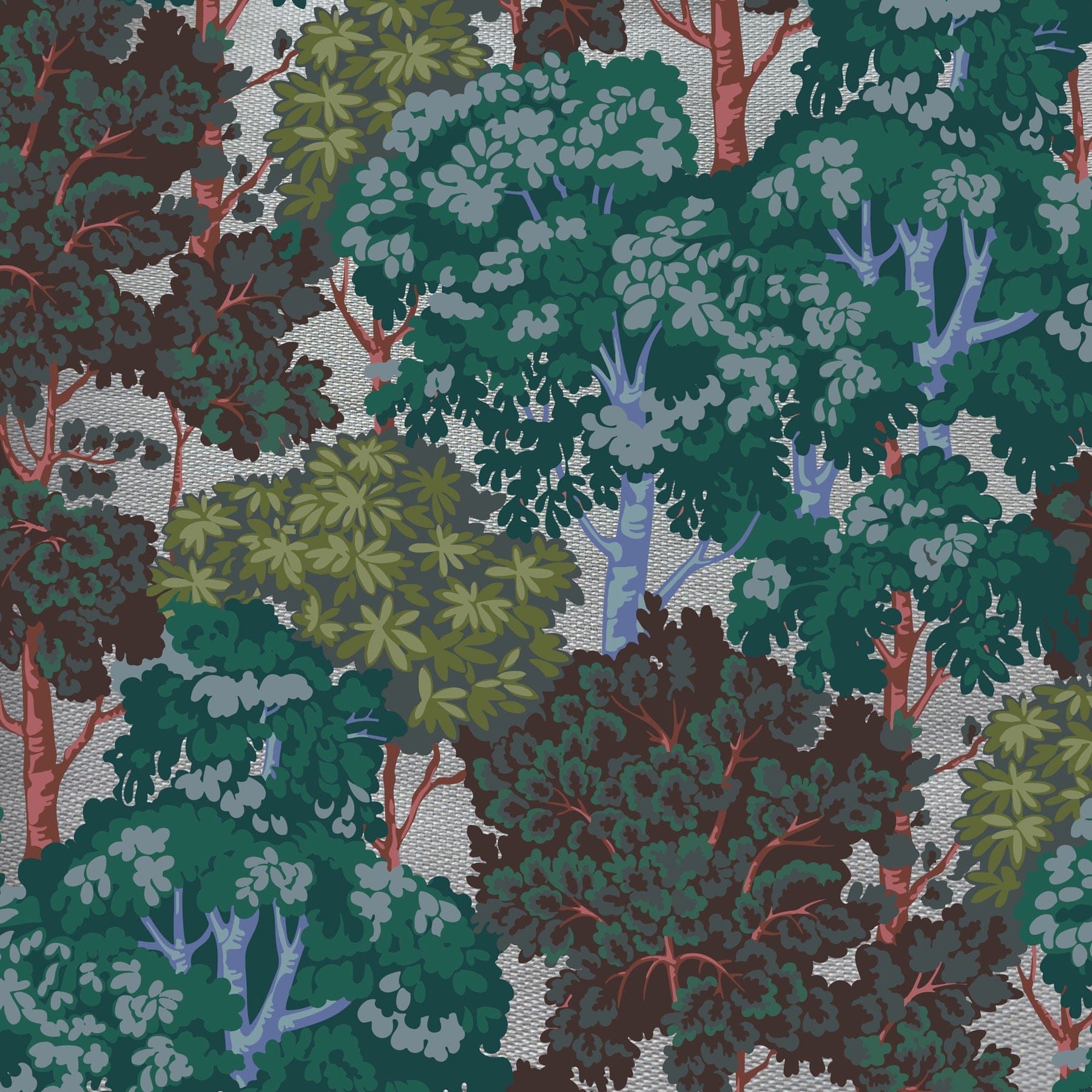 Astoria Shoulder Bag Serene forest in Oxford canvas - Image 6