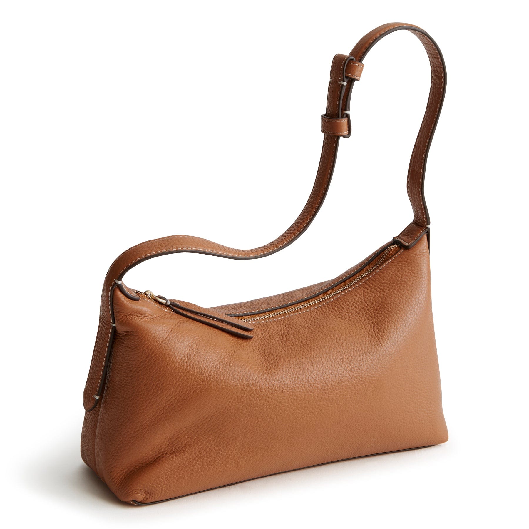 Roxbury Crescent Shoulder Bag Roasted Pecan in Leather - Image 4