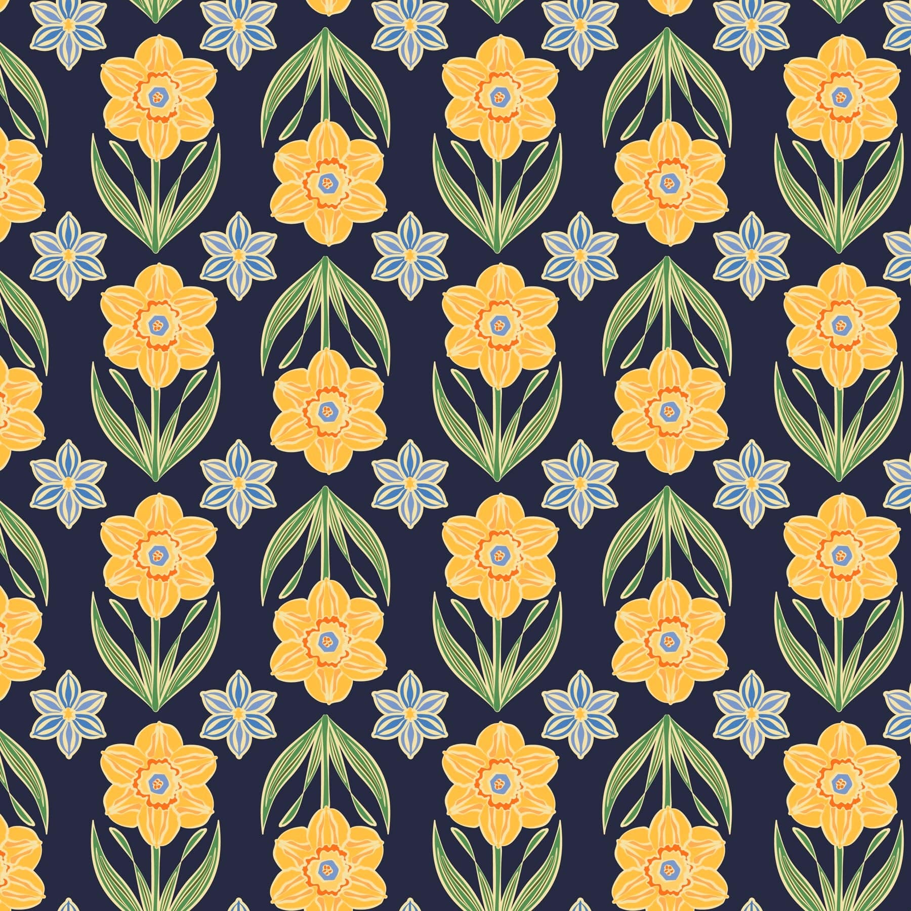 Continental Wallet Daffodils in Premium cotton - Image 4