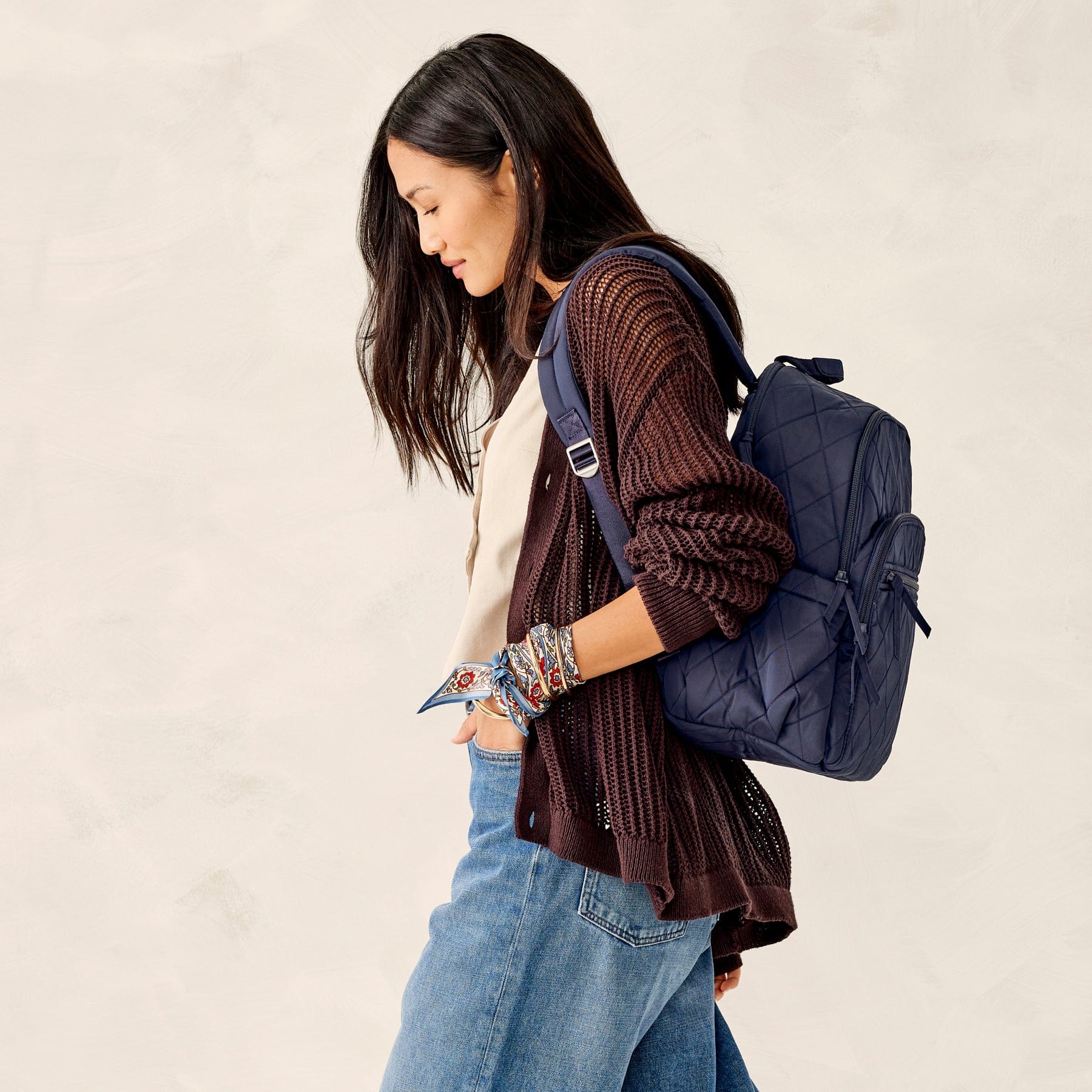 Bancroft Backpack Peacoat in Performance twill - Image 3