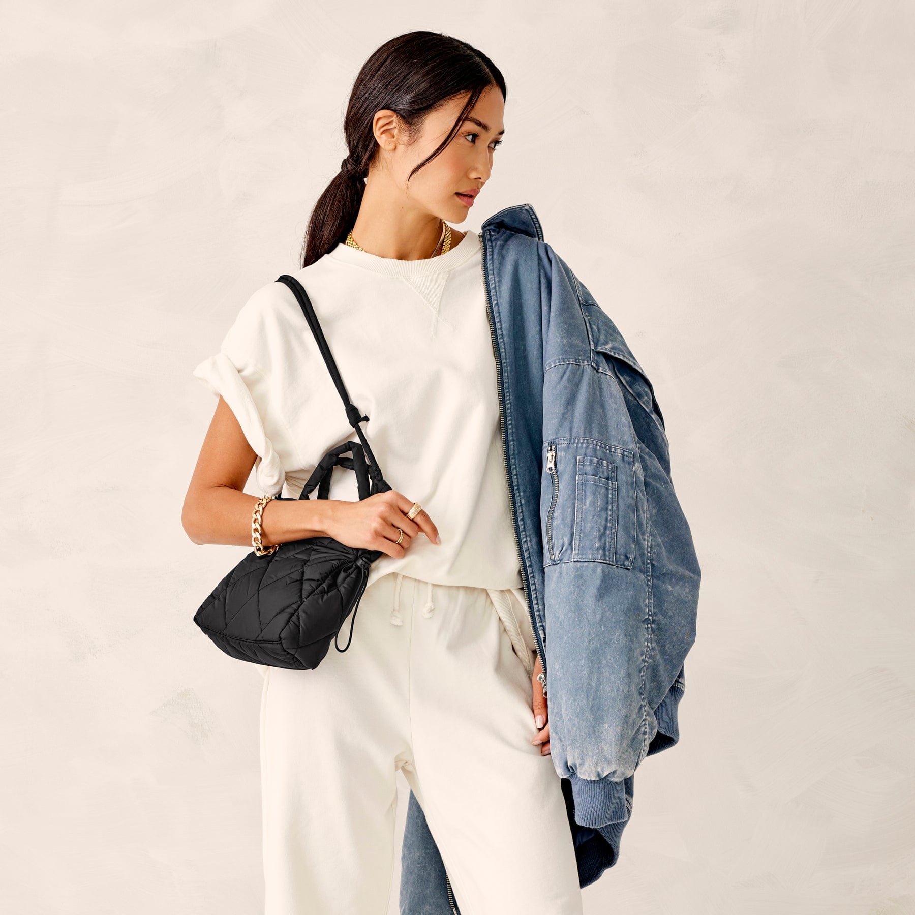 Mini Original Tote Bag Moonless Night in Featherweight - Image 3