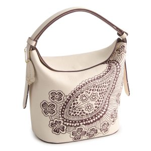 Astoria Shoulder Bag Eclectic paisley cottage cream in Leather