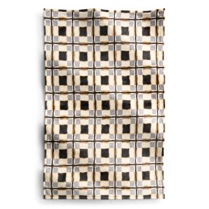 Plush Throw Blanket Wavy plaid alloy in Fleece