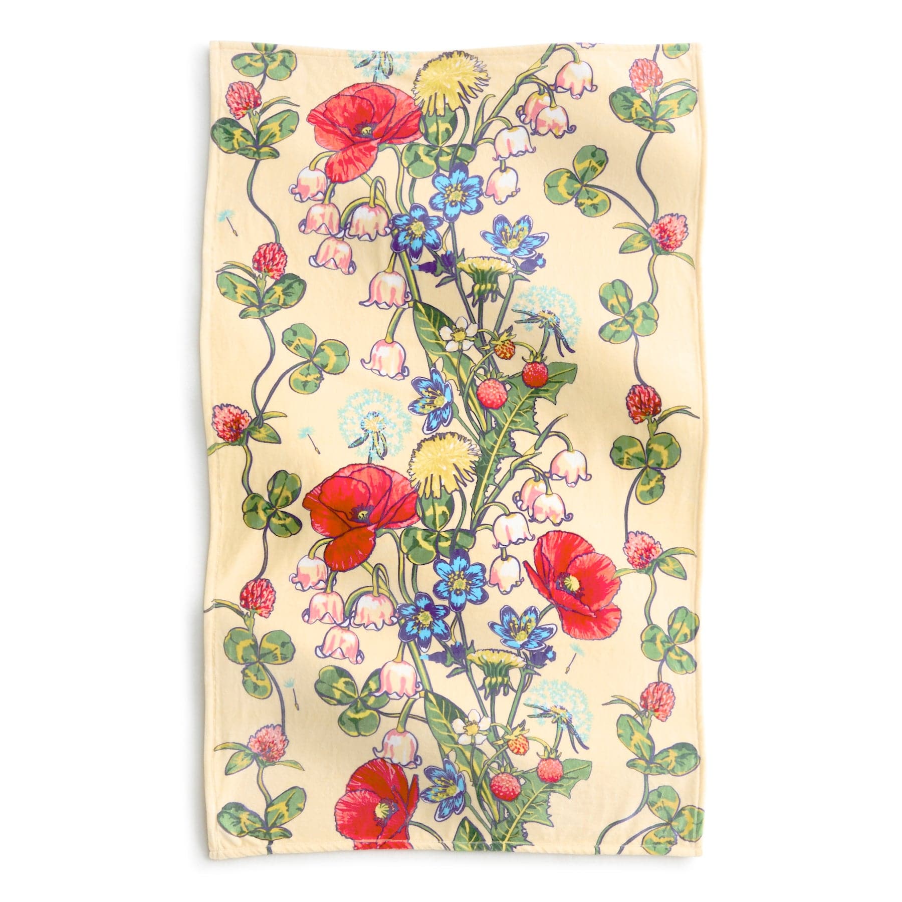 Plush Throw Blanket All the pretty wildflowers in Fleece