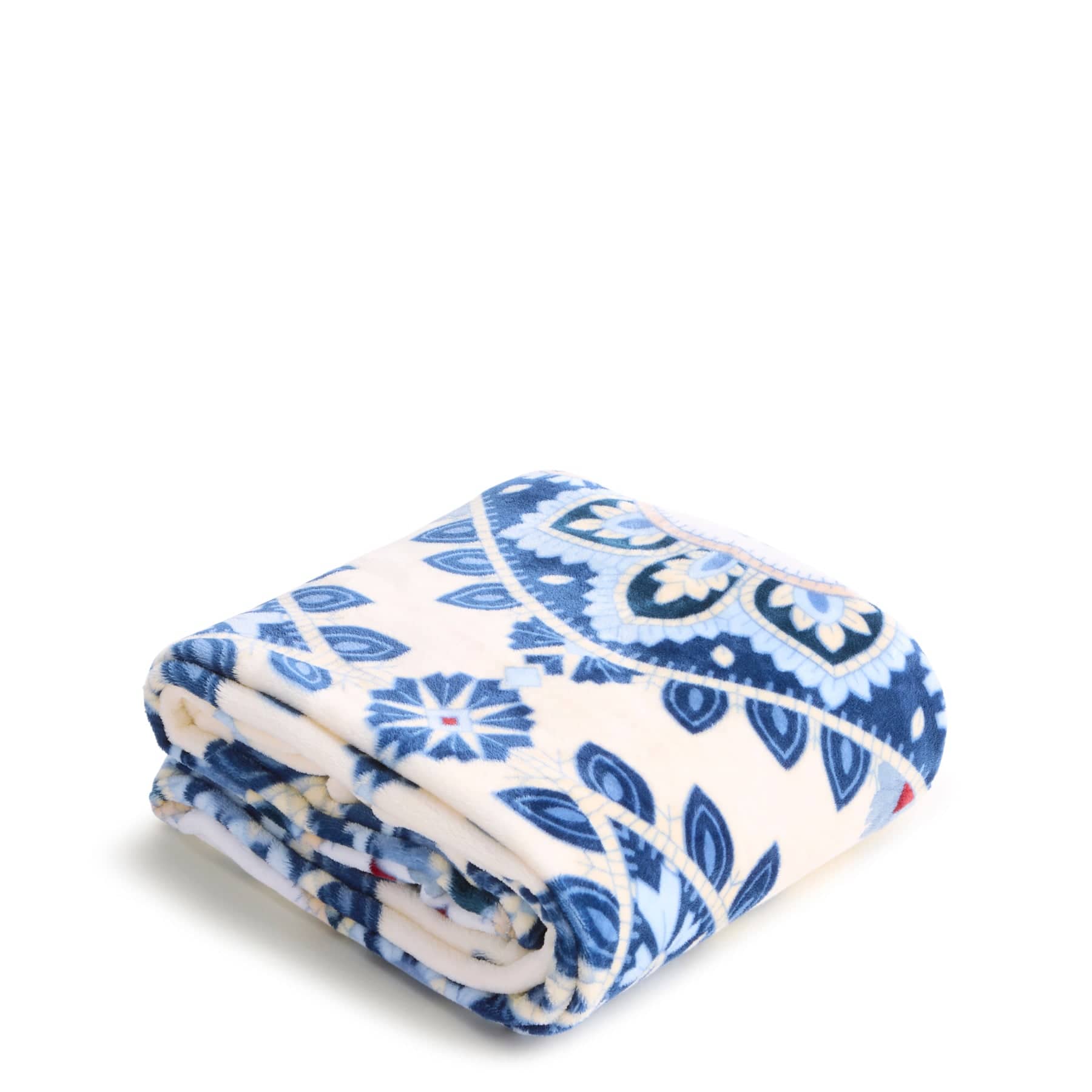 Plush Throw Blanket Cambridge blues in Fleece - Image 2