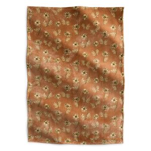 Oversized Throw Blanket Anemones macaroon in Fleece