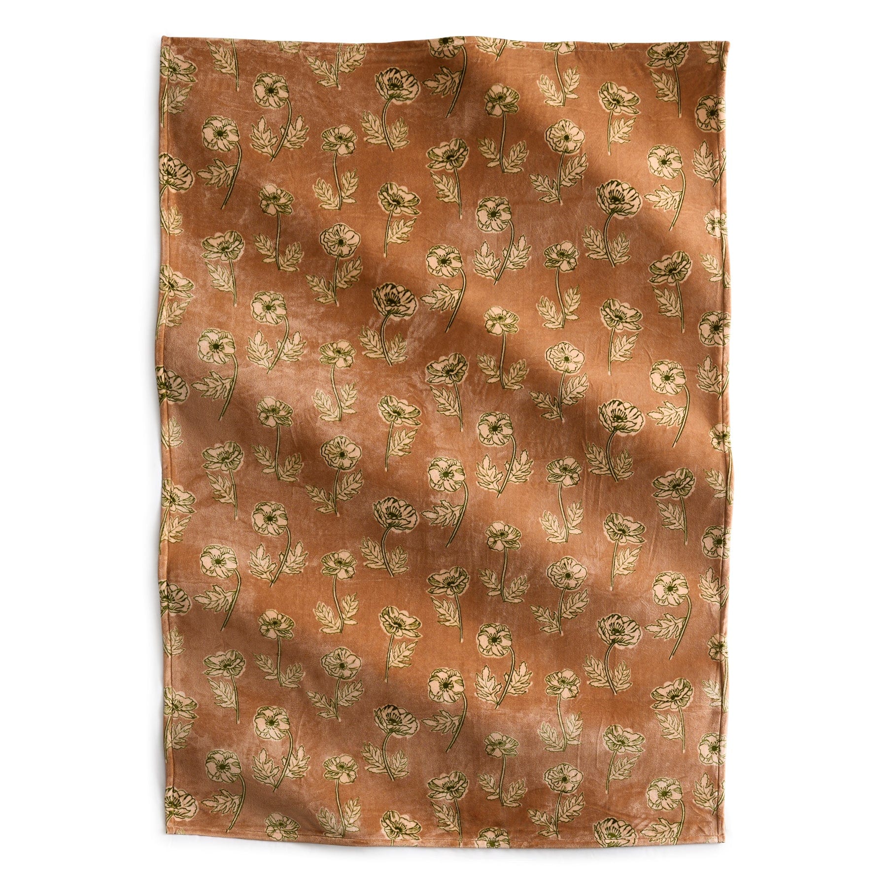 Oversized Throw Blanket Anemones macaroon in Fleece