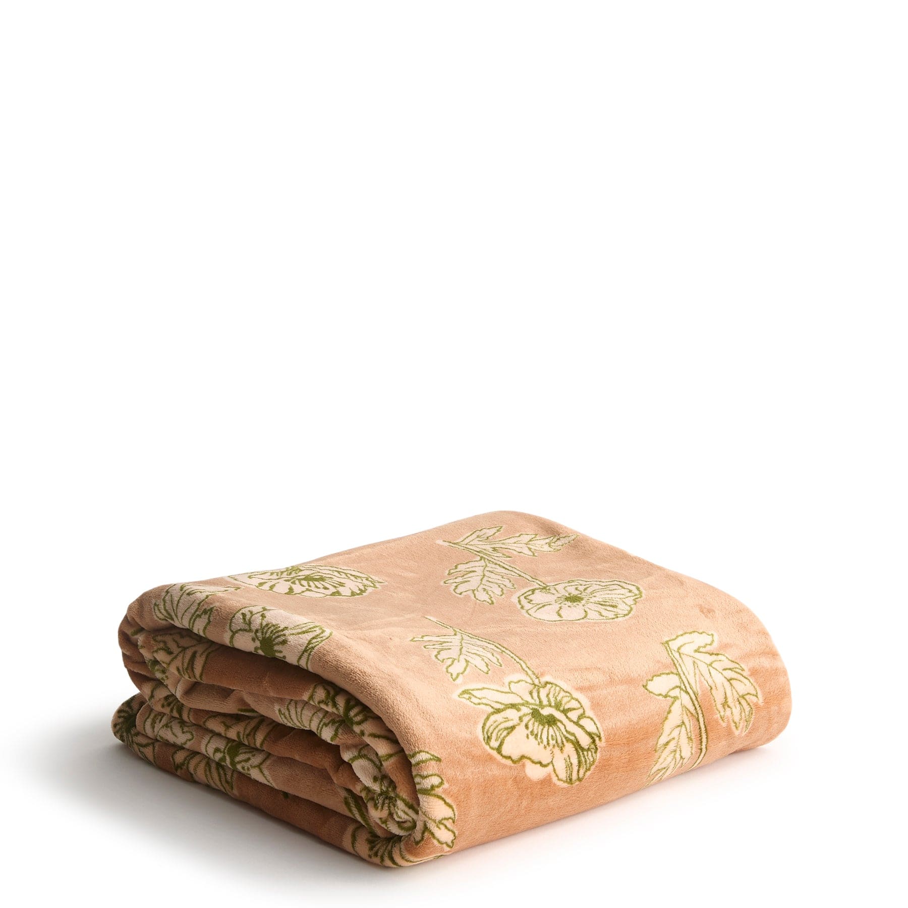 Oversized Throw Blanket Anemones macaroon in Fleece - Image 2