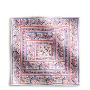 Square Silk Scarf Heritage border paisley in Silk