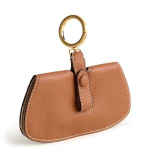 Sunglasses Bag Charm Roasted Pecan in Leather