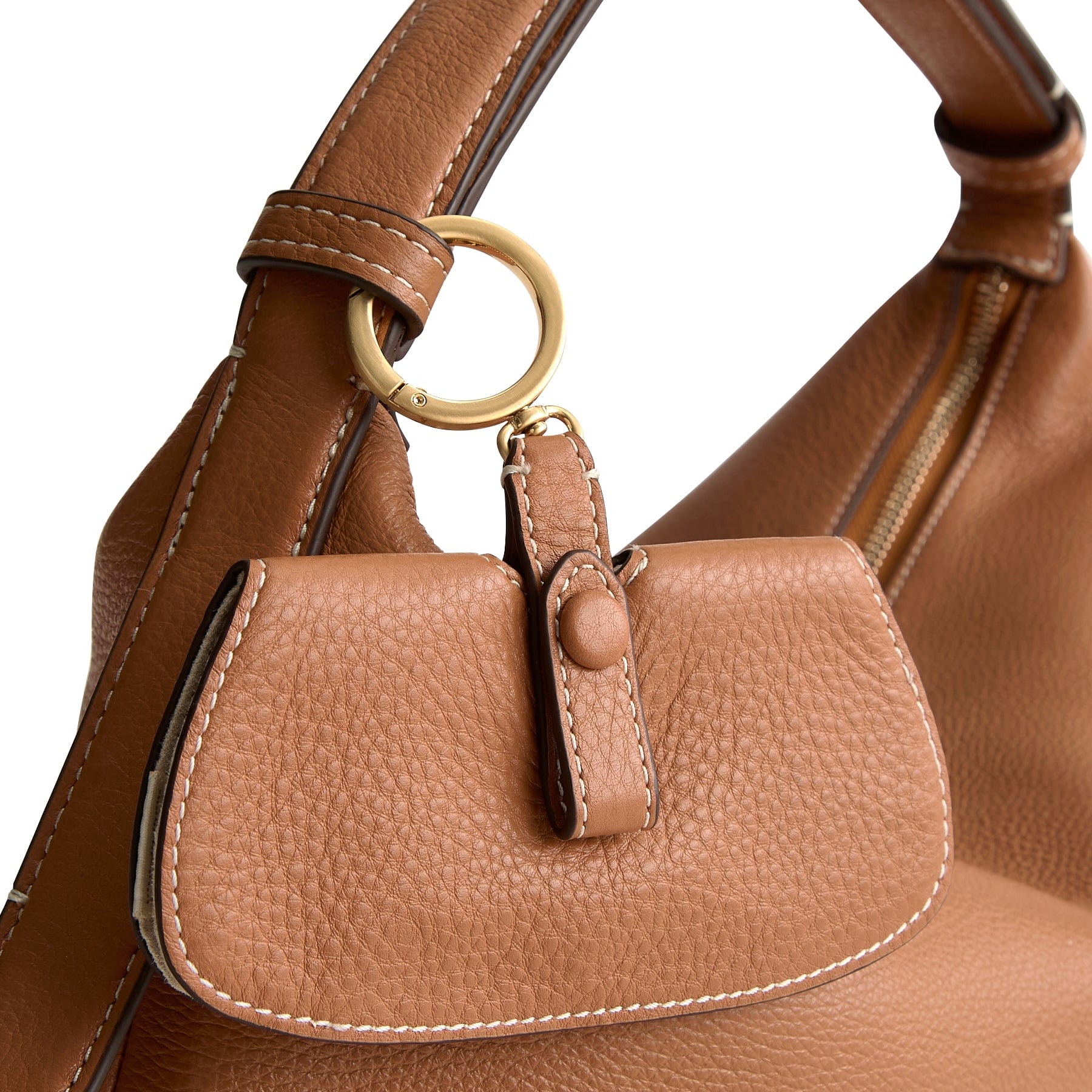 Sunglasses Bag Charm Roasted Pecan in Leather - Image 2