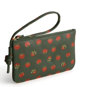 Knotted Wristlet Tiny tomatoes in Leather