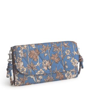 Wildwood Wallet Crossbody Larkspur delphinium in Performance twill