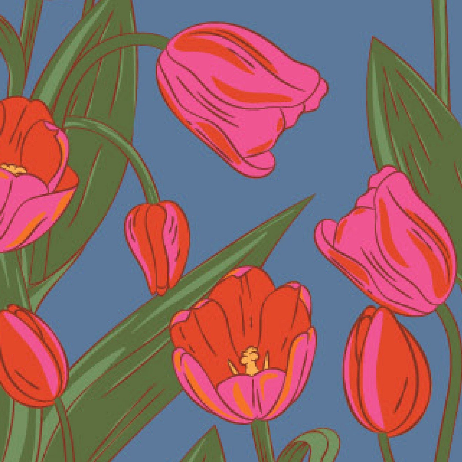 Fabric Journal Tulips on quiet harbor - Image 3