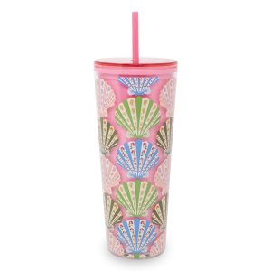 Tumbler with Straw Cottage shells in Acrylic