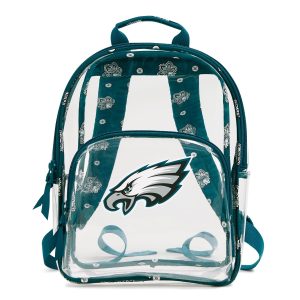 NFL Clear Small Backpack Philadelphia eagles bandana in Textured Polyurethane