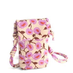Phone Case Crossbody Stripey buttons in Nylon