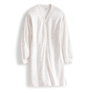 Henley Night Dress Paisley key pumice stone in Cotton