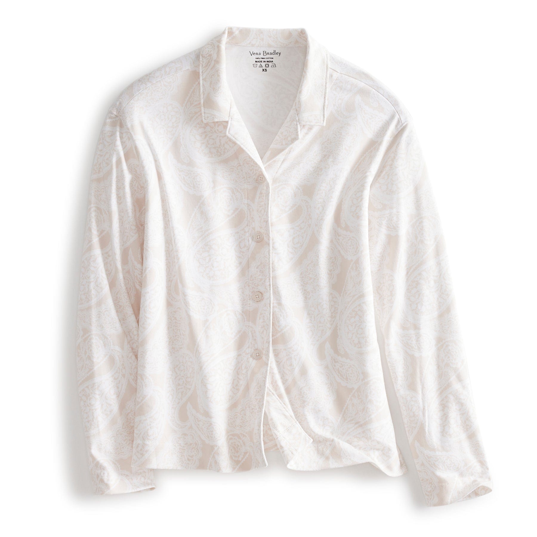 Long-Sleeved Pajama Set Paisley key pumice stone in Cotton - Image 3