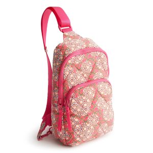 Disney Lorman Sling Backpack Mickey mouse kaleidoscope pink in Featherweight