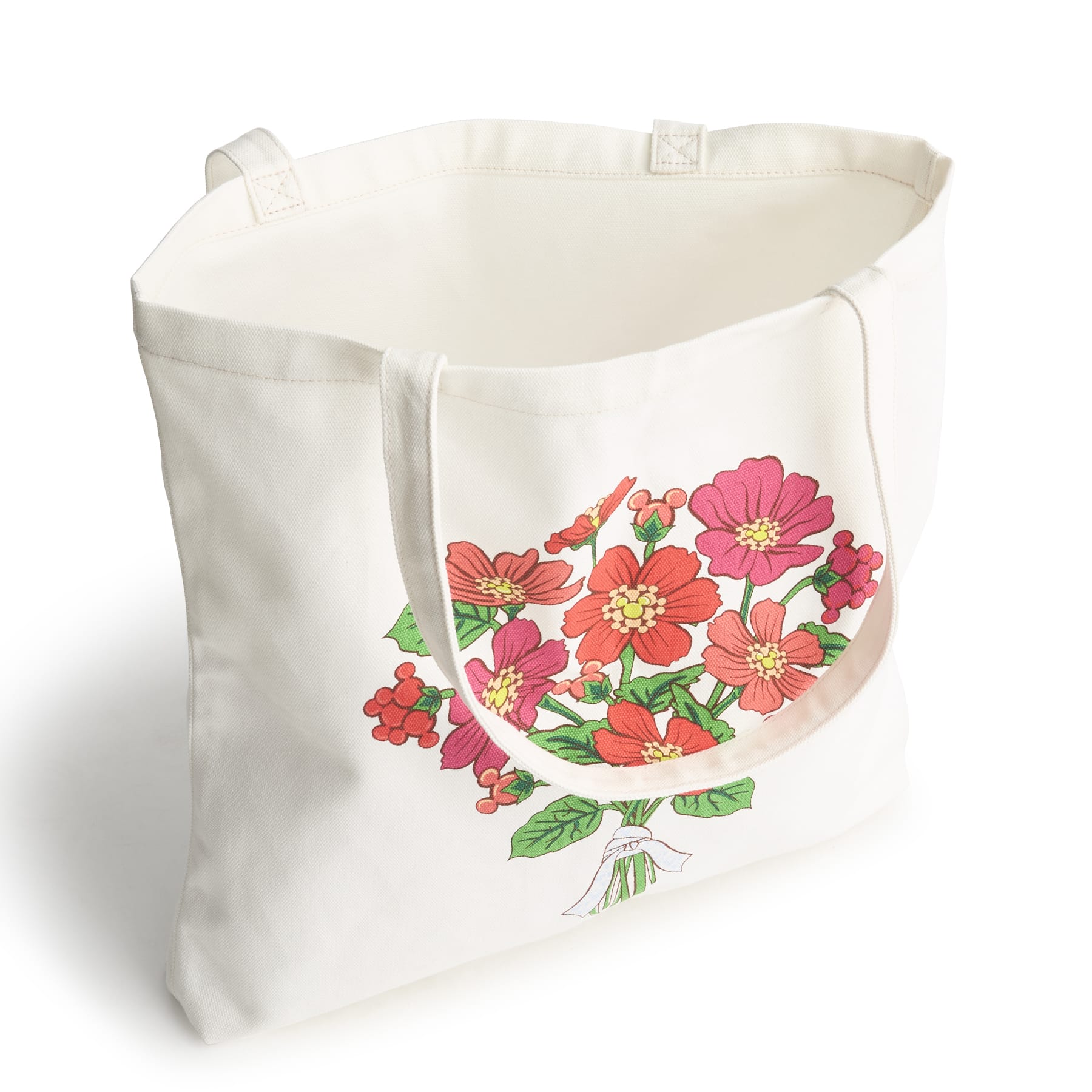Disney Woodlark Tote Mickey meadow bouquet in Cotton - Image 2