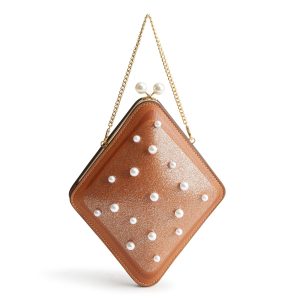 Disney Beignet Frame Bag Tiana beignet roasted pecan in Leather