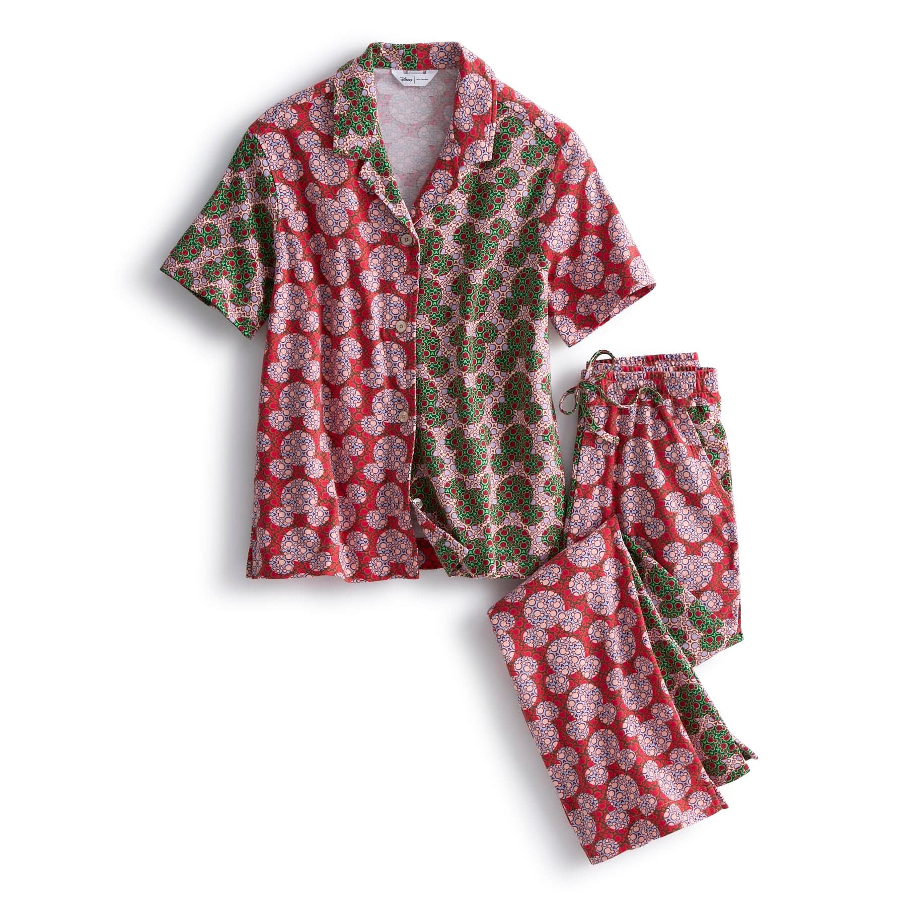 Disney Button-Down Pajama Set Mickey mouse kaleidoscope multi in Cotton