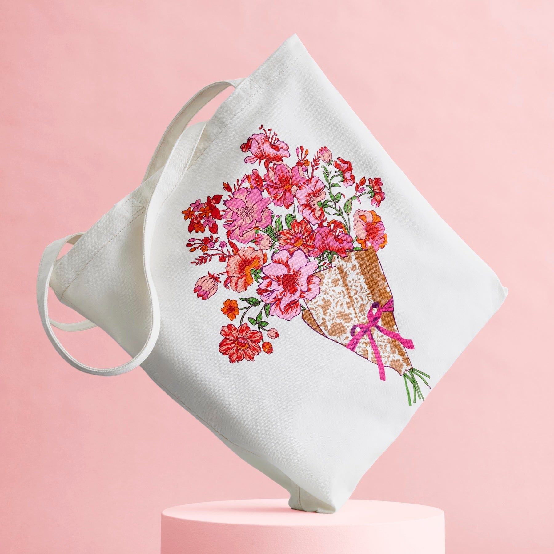 Vera Bradley Foundation Woodlark Tote Flourishing garden bouquet in Cotton - Image 2