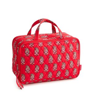 Ultimate Travel Case Flowering paisley goji berry in Premium cotton
