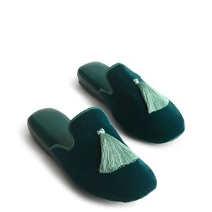 Wicked Tassel Slippers Positively green & sea moss