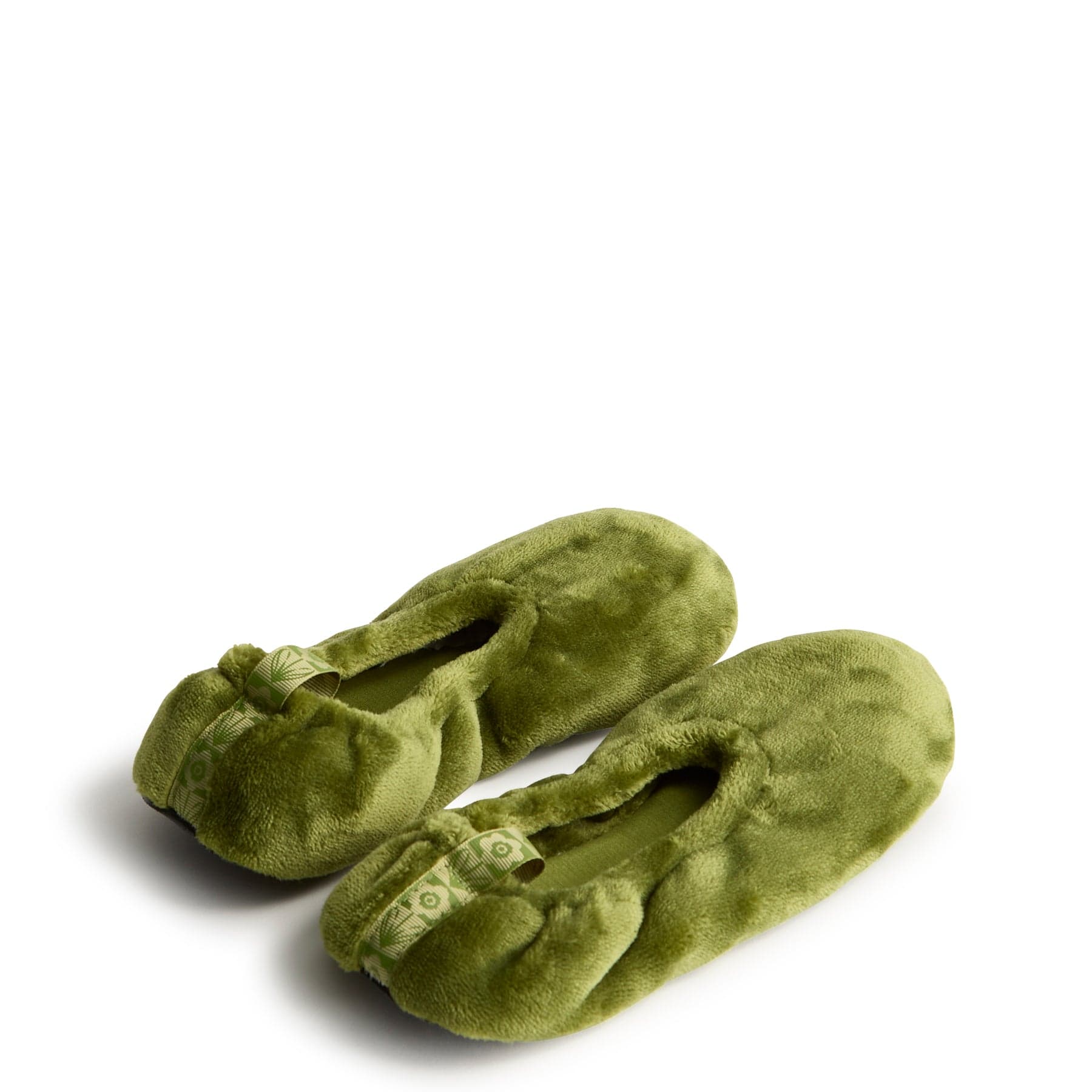 Travel Slippers Cedar green in Fleece