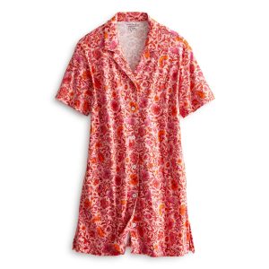 Button-Down Night Dress Flourishing garden light in Cotton