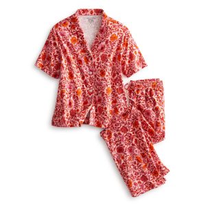 Button-Down Pajama Set Flourishing garden light in Cotton