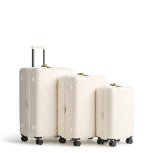 Nested 3 Pc. Luggage Set Cottage Cream in Hardside Luggage