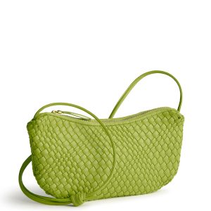 Springbrook Sling Crossbody Spinach Green in Woven faux leather