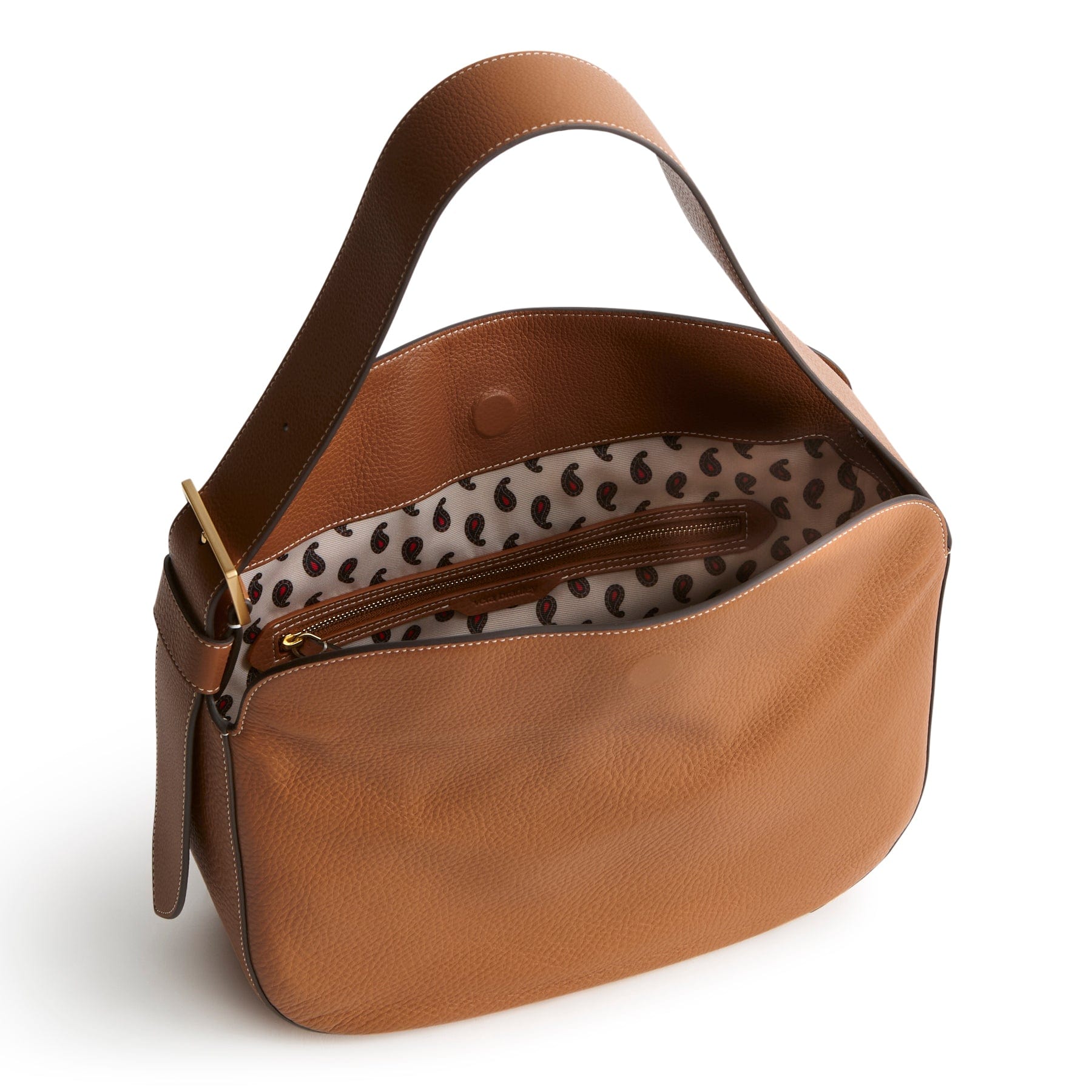 Tifton Shoulder Bag Roasted Pecan in Leather - Image 4